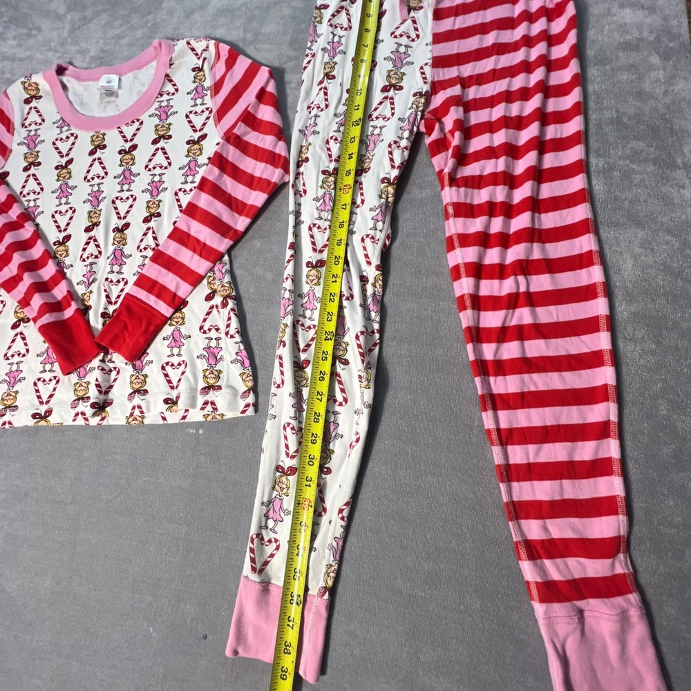 Hanna Andersson Grinch Cindy Lou Who Pajama Set Organic Cotton Pink Red Small - Picture 2 of 8